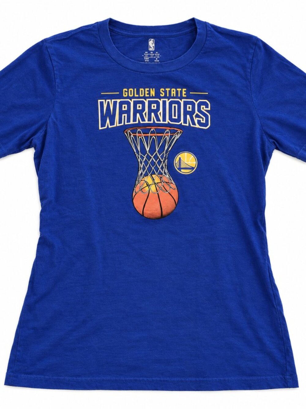 Blue Warriors Basketball Graphic Crewneck T Shirt